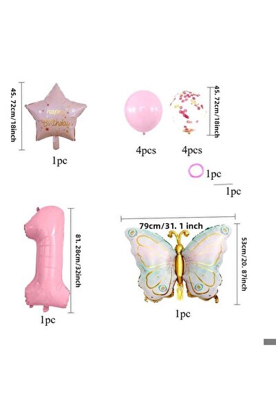 DÜVENCİ TİCARET Set de baloane pentru petrecerea de ziua de naștere cu flutur...