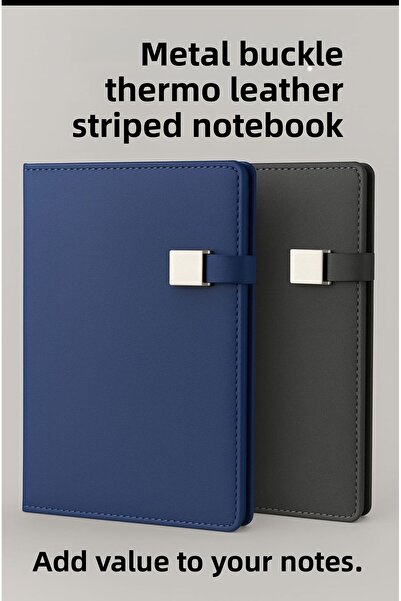 Copyder 4Pcs 4 Colors Set Metal Buckle Thermo Leather Hard Cover Notebook 13X21Cm