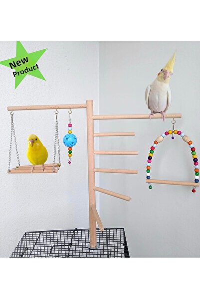 ADAPATİ PET Raw Wood Play Parkour on the Cage