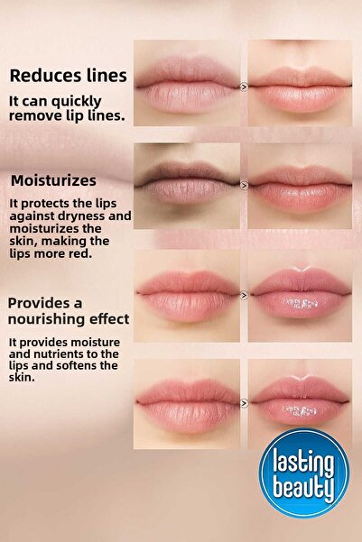 lasting beauty 3 قطع من قناع العناية بالشفاه، ملمع الشفاه، قناع العناية الليل...