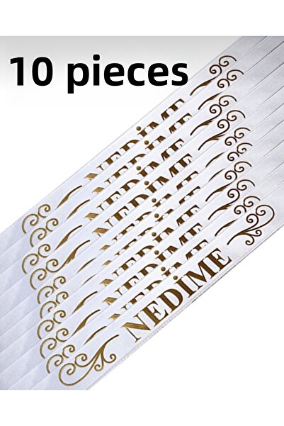 GÜVEN أساور معصم من القماش لوصيفة العروس باللون الأبيض، شريط هينا لحفلات الزف...