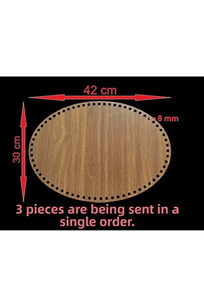 ASUDE HEDİYELİK Lemn de nuc 42x30 cm 3 buc Tavă din bambus Placă de tricotat ...