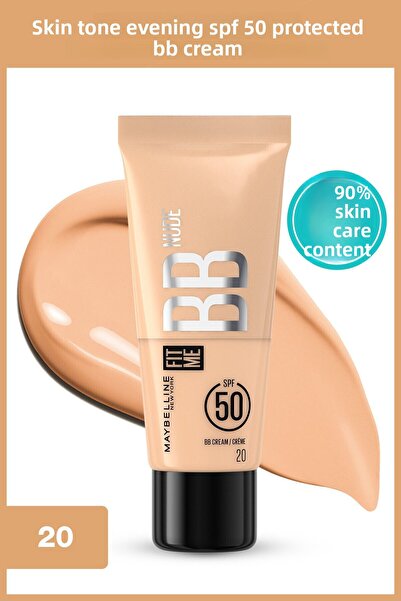 Maybelline New York Fit Me Nude Cilt Bakımı Etkili Nemlendirici SPF50 BB Krem...