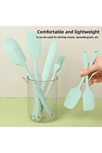 Felis Arte 5 Piece Silicone Set, Heat Resistant, Flexible, Water Green