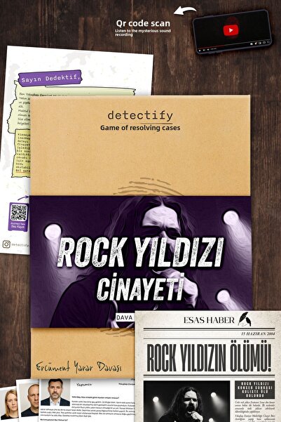 detectify The Rocky Star Murder Detective Game, Case Solving Box Game, Find the Killer Detective Game