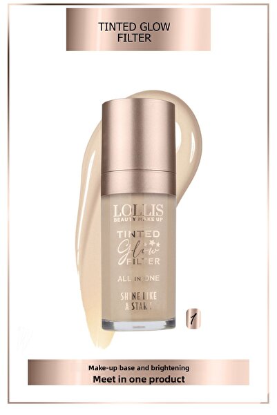Lollis Tinted Glow Filter Shimmering Makeup Base Illuminating Primer That Giv...