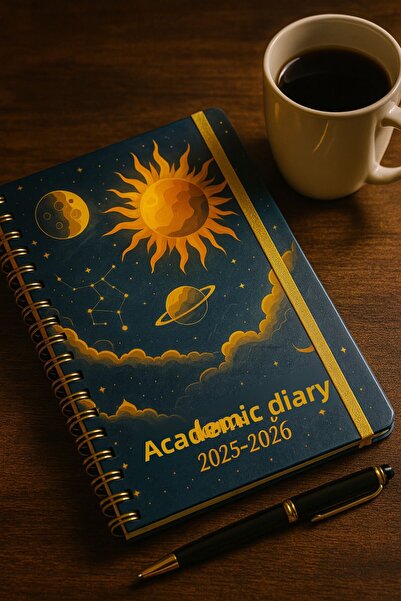 Andofis مفكرة أكاديمية تحفيزية A5 بغلاف صلب حلزوني مع أربطة مطاطية، من سبتمبر...