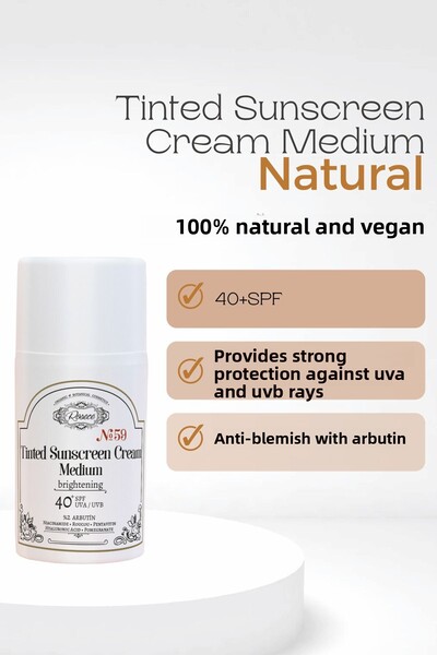 Rosece واقي شمسي ملون 40+SPF متوسط |   أربوتين |   تفتيح وتوحيد اللون 50 مل