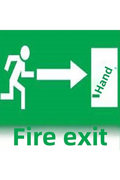 As Güvenlik لافتة تحذير مخرج الحريق "929"