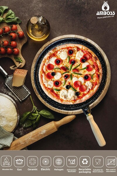 Amboss Olivine Cast Granite Pizza Pancake Pan