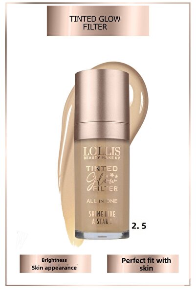 Lollis Tinted Glow Filter Shimmering Makeup Base Illuminating Primer That Giv...