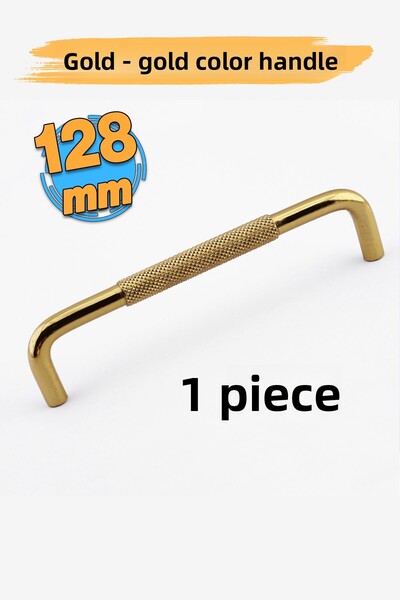 Badem10 Mâner din metal auriu din aur zimțat 128 mm 12,8 cm Mobilier Sertar Dulap Dulap Mânere moderne pentru capac