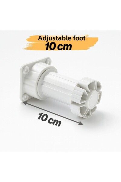 Badem10 Adjustable 10cm Feet Set 10Pcs Cabinet Furniture Bench Pouffe Riser Heightening Foot Feet
