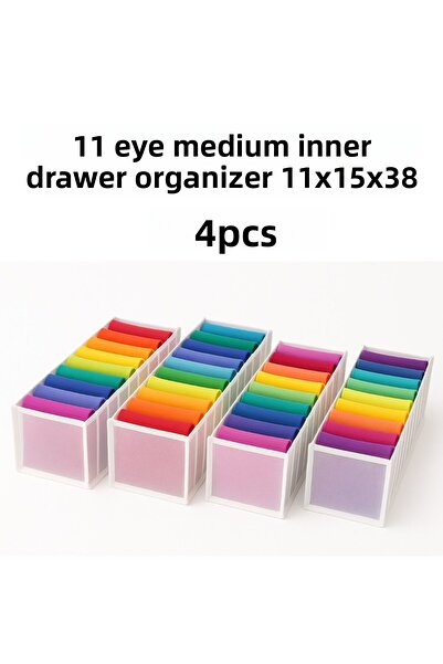 Textia Home 4 τεμάχια 11 θέσεων μεσαίο συρτάρι Organizer 11x15x38