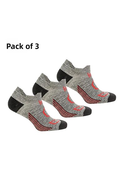 NORFOLK Чорапи за бягане Jeff Merino от ниска мериносова вълна, сиви, 3 чифта