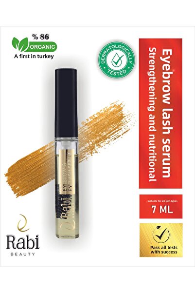Rabi Beauty Eyebrow Eyelash Strengthening Serum 7ml Nourishing Plumping Contains Keratin, E Vtm and Natural Oil