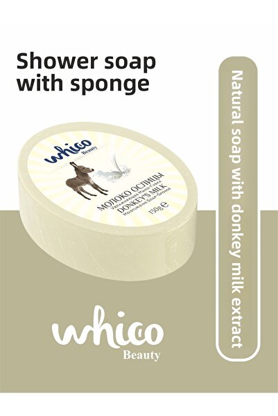 whico beauty صابون إسفنجي طبيعي بخلاصة الحمار 130 جرام