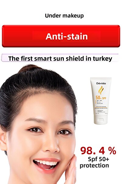 Devida واقي شمس مضاد للعيوب تحت المكياج بعامل حماية 50، مفتح للبشرة ومعادل لل...