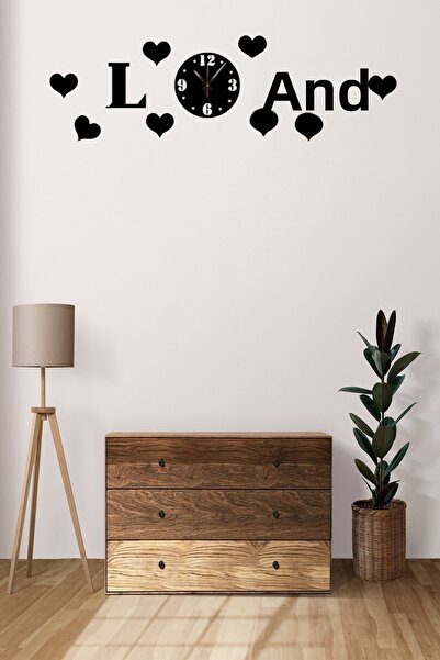 Numa Concept Love Wooden Wall Clock Decoration Set