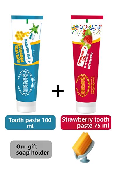 Ersağ Strawberry Toothpaste 75 ml and Toothpaste 100 ml - Our Soap Dispenser ...