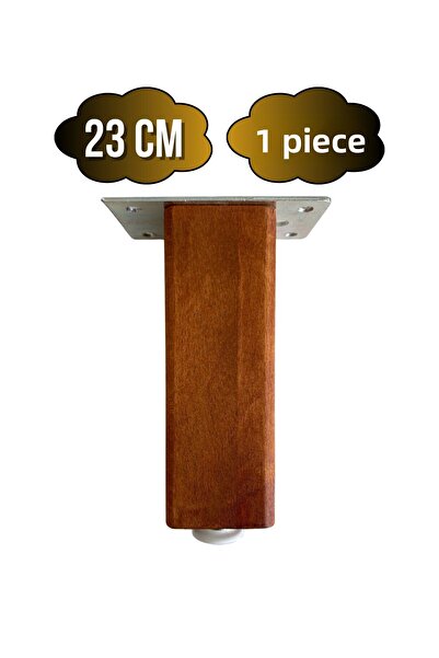 GOLDENWOODEN Picioare din lemn reglabile pentru mobilier, masă și dulap (nuc) (fag/lemn de gurgen) (23 cm) (1 buc)