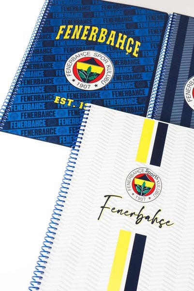 Fenerbahçe Caiet A4 cu copertă din carton, cu spirală și carouri, licențiat FENERBAHÇE, 72 de foi, model  "DEKOMUS CEP DE