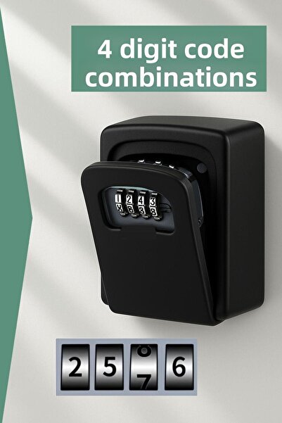 Quantis خزنة أمان خاصة بـ 4 أرقام مكونة من مواد قوية - خزنة أمان لتخزين المفا...