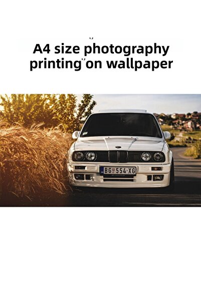 Organik Yolda ورق حائط للسيارة BME e30، طباعة فوتوغرافية، مقاس A4، 21.0 × 29....