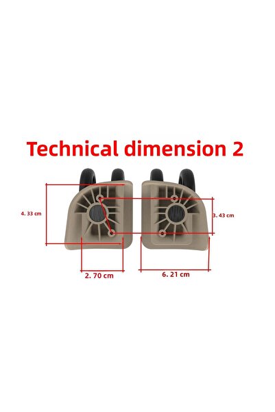 keo-plus Pp Suitcase Wheel Right and Left Cream Color