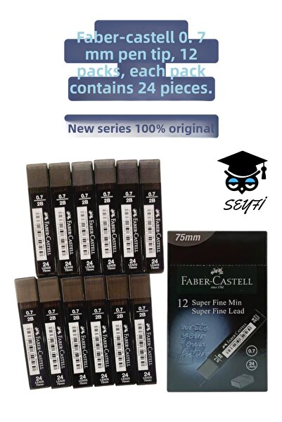 SEYFİKİRTASİYE رأس قلم 0.7 ملم 12 عبوة تحتوي كل منها على 24 قطعة سلسلة جديدة ...