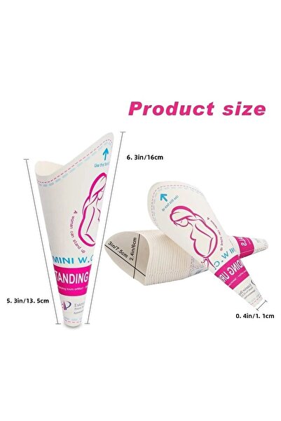 Famed Standing Urinal Device for Women's Pregnant Patients, 20 Pcs with Single Use Bag