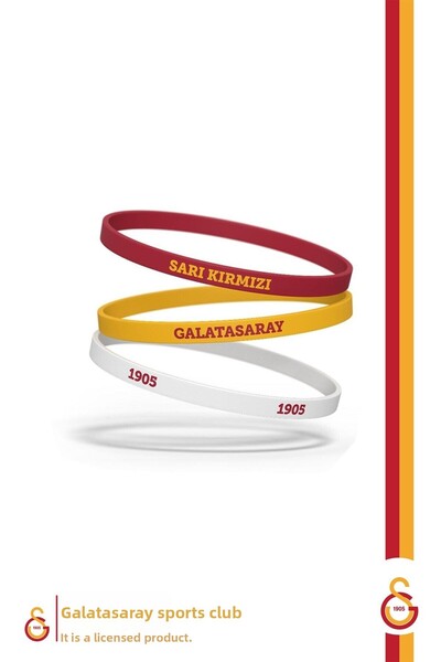 Galatasaray سوار أصفر أحمر مرخص 1905 مكون من 3 قطع