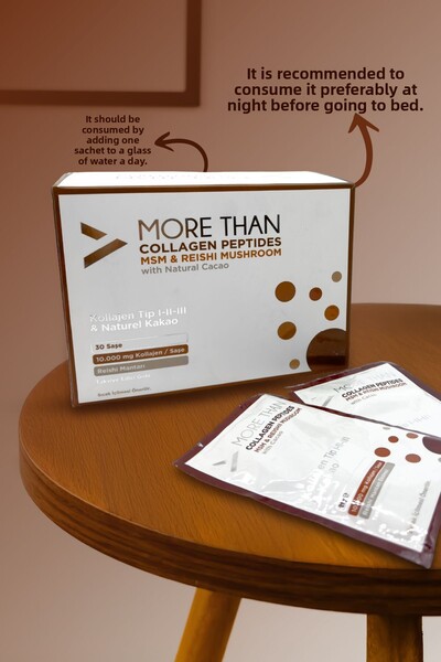 MORE THAN Cocoa Collagen Peptide Msm & Reishi Mushroom 30 Sachets