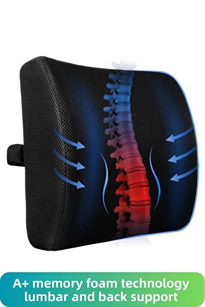 Lord Mountain Visco Lumbar Support Back Cushion Orthopedic Visko Pillow Lumbar Back Support Cushion