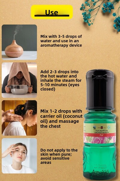 değer Cap Lang Eucalyptus Aromatherapy Oil - Rose Oil