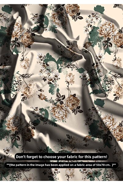 DESENİX قماش طباعة رقمي بنمط زهور عتيقة 150 × 100 سم – طراز رومانسي – 6 خيارا...