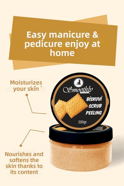 Smoothly مقشر منعش ومنعم للعناية باليدين والقدمين والجسم بنكهة البسكويت 200 جرام