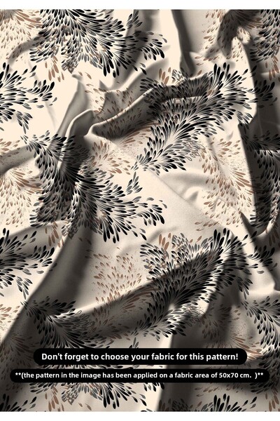 DESENİX قماش بنمط بصمة الفرشاة وأوراق الشجر مقاس 150 × 100 سم – طبيعي حديث – ...