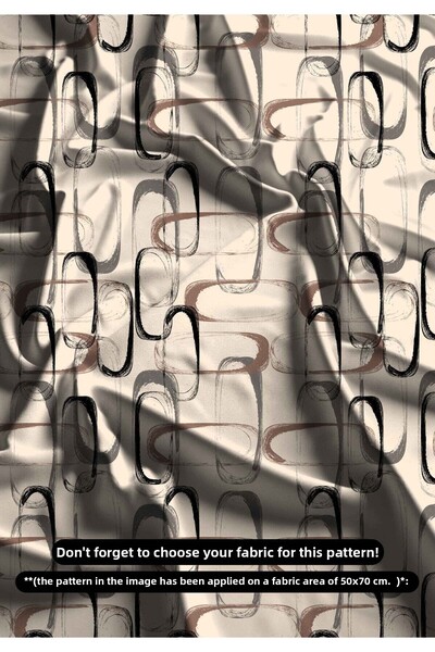 DESENİX قماش طباعة رقمي حديث على شكل حلقة بيضاوية |   150x100 سم |   تصميم بس...