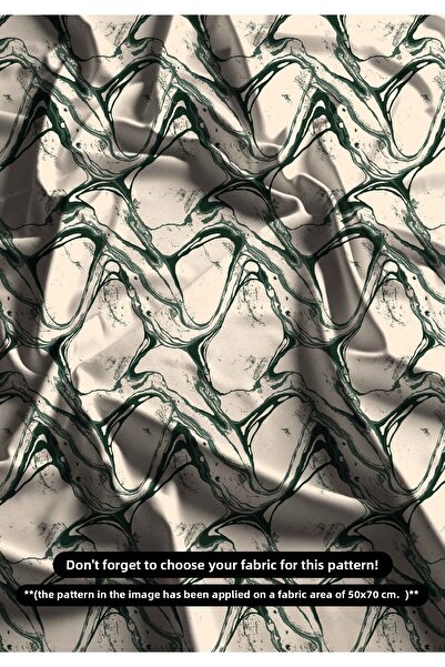 DESENİX Abstract Wave Form Digital Printing Fabric |   4 Color Options |   15...