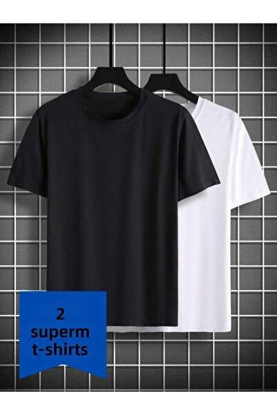 JustBS Ανδρικό μπλουζάκι σε μαύρο και λευκό