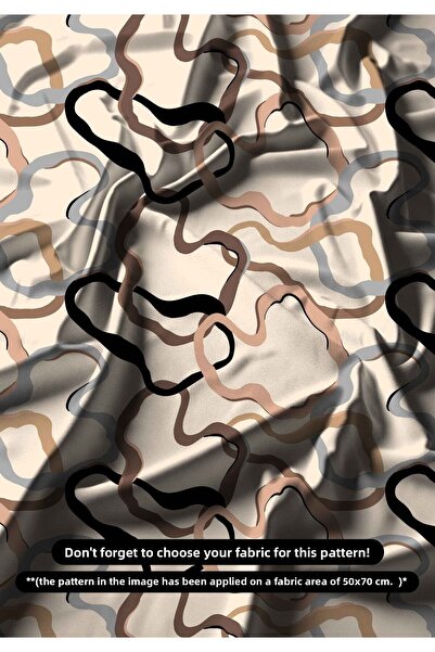 DESENİX نسيج طباعة رقمية بنمط موجة هندسية |   150x100 سم |   4 خيارات الألوان...