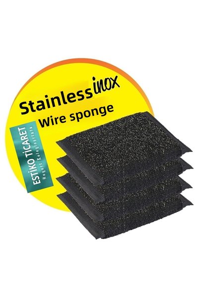 ESTİKO Inox Wire Cleaning Sponge 4 Pack