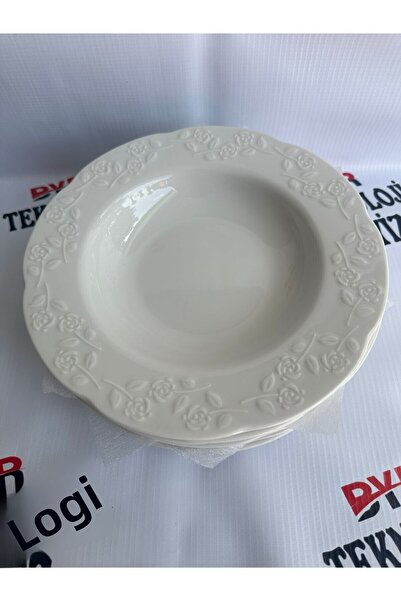 Güral Porselen كارمينا 6 قطع 22 سم طبق عشاء