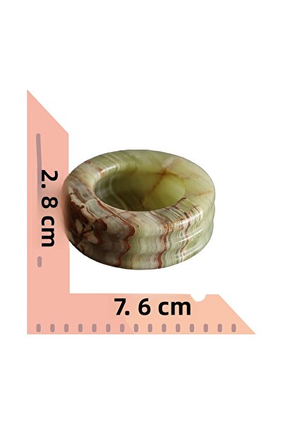 taru pasaj Original Handmade Onyx Natural Stone Ash Tray – Decorative 3 Tier Ashtray 7.6 cm