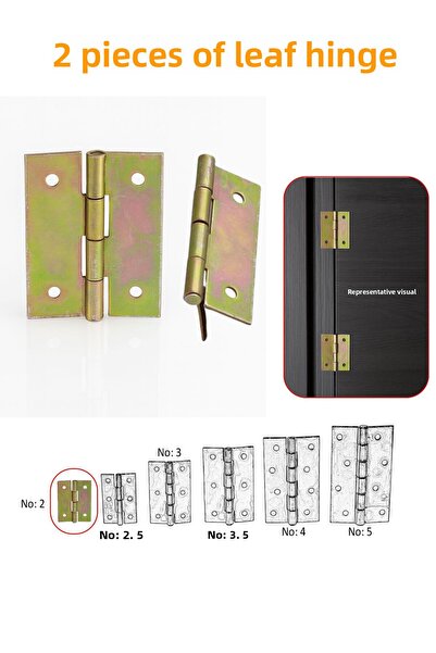 NZB 2 قطعة مفصلات من النحاس الأصفر رقم: 2 للأثاث والنافذة والباب وحوض الاستحم...