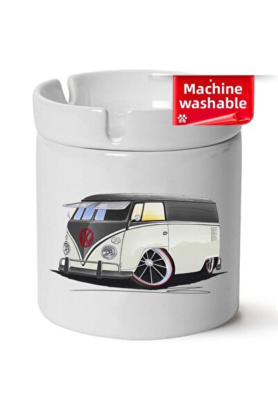 BİBANAPROMOSYON Vw Transporter T1 με τύπωμα Τασάκι Πορσελάνης Αυτοσβήσιμο (Kl...