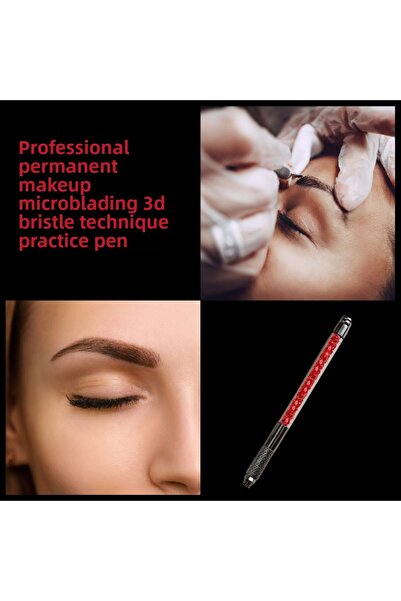 HD قلم تدريب احترافي للمكياج الدائم بتقنية الشعر ثلاثي الأبعاد - أحمر