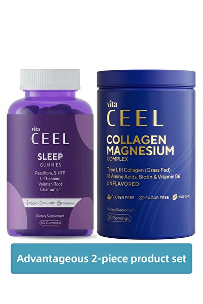 VitaCeel 2 Pack Sleep Vitamin and Collagen Type 1, Magnesium Complex Containing 3