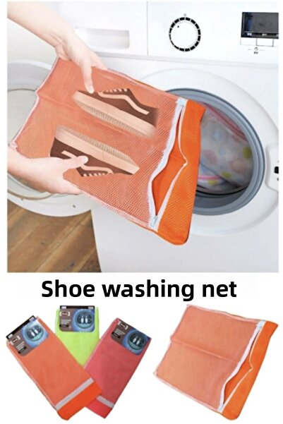 STOREMAX شبكة غسيل الأحذية البيضاء ذات السحاب من إيكو لايف 1037685